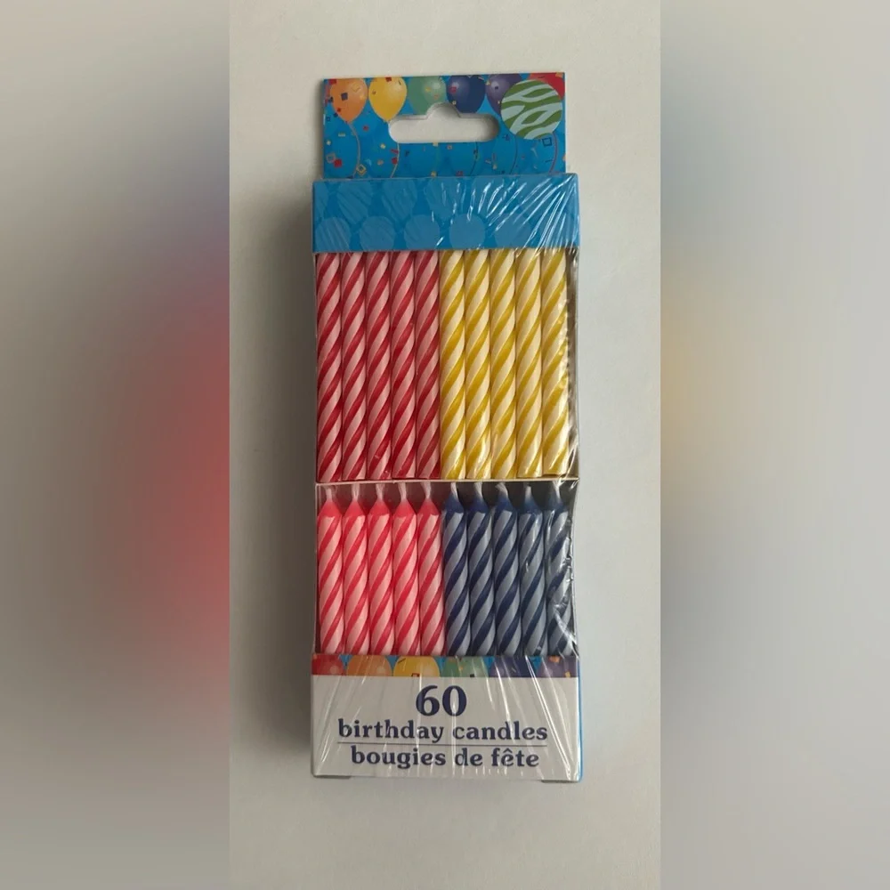 New 60 Birthday Candles Spiral made in Vietnam